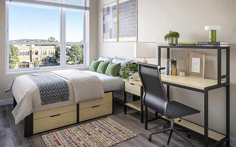 furnished bedroom