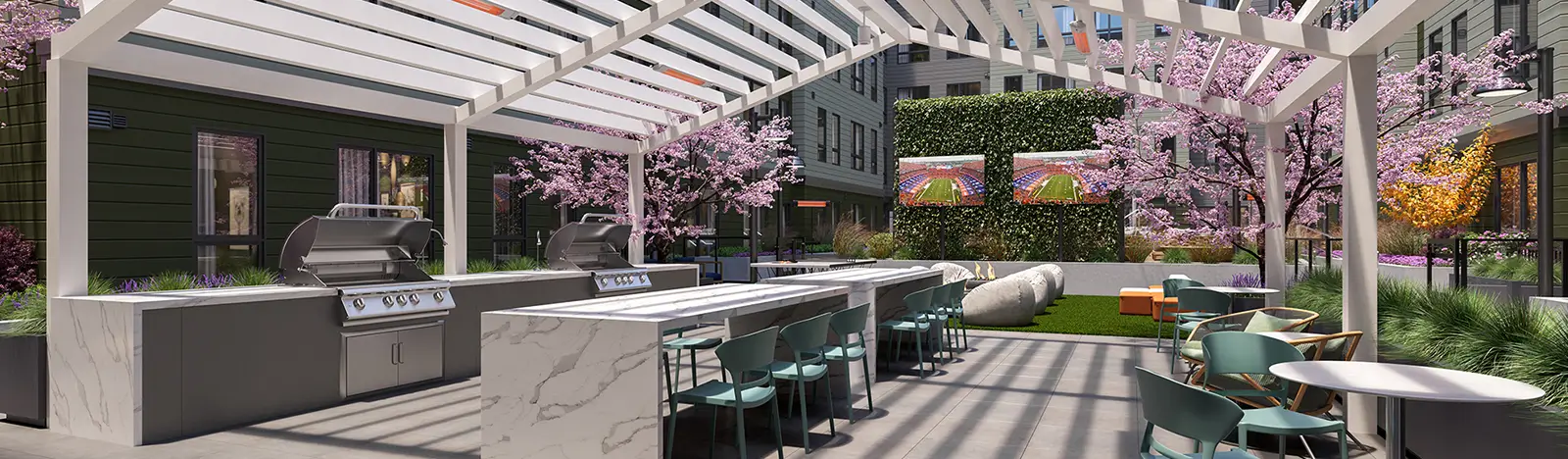 outdoor grilling station