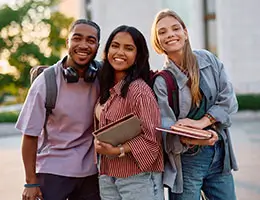 group of college students